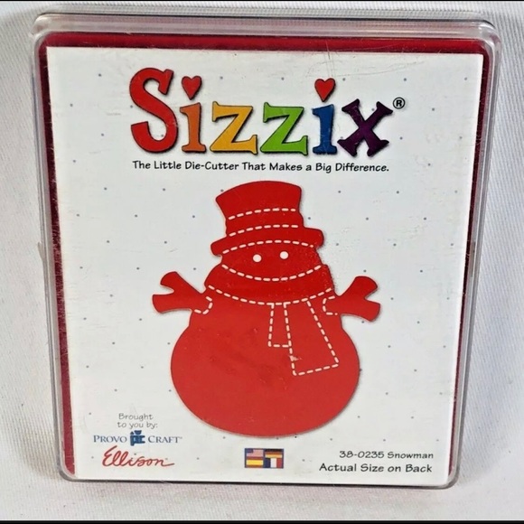 Sizzix Bigz Red Die Cutter Stitched Snowman Holiday Christmas Paper Crafts - Picture 1 of 7